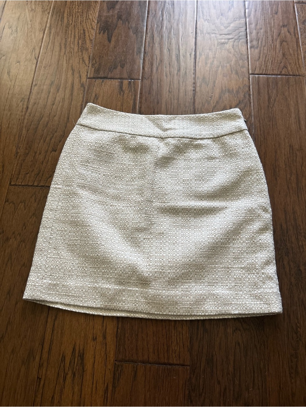 Banana Republic Cream Textured Tweed Skirt
